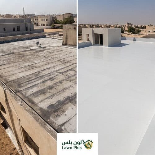 مشروع عازل اسطح رول في الدمام - لون بلس